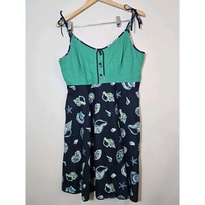 MODCLOTH Waving at the Waterfront Seashell‎ Dress SIZE Large